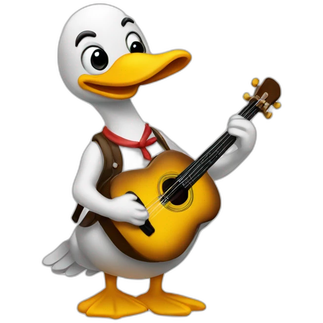 pato tocando bajo emoji