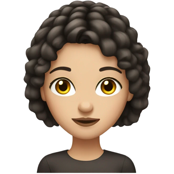 Pretty brunette girl with long lashes emoji