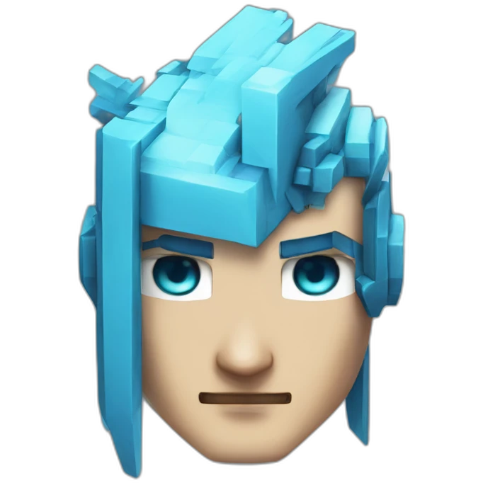 Minecraft Articuno Cyberpunk Head emoji