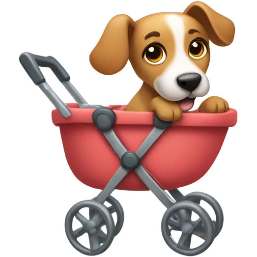 dog in a stroller emoji