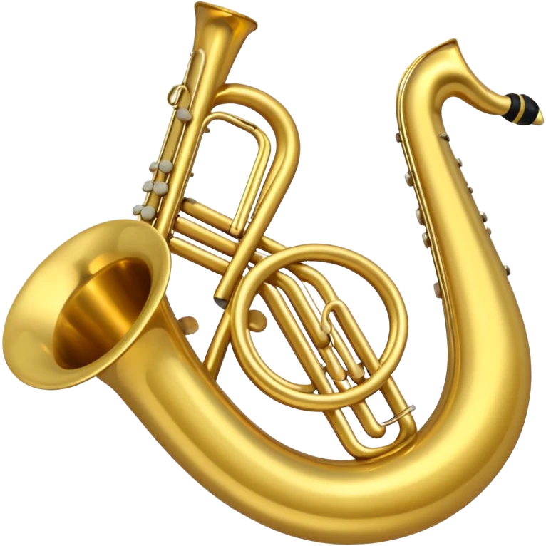 drei musiknoten in goldfarben, kein notenschlüssel. emoji