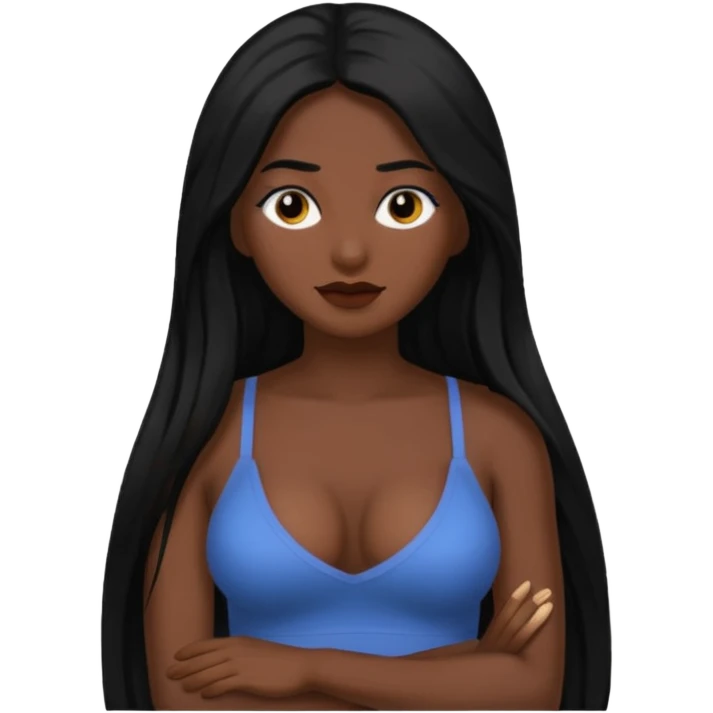 Latina without a bra on emoji