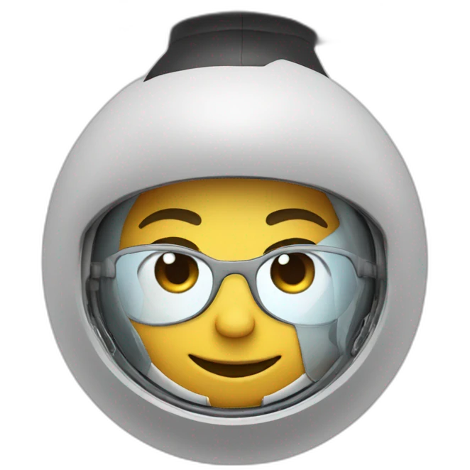 An astronaut with graduation hat emoji
