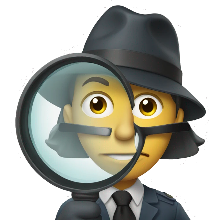investigator with a magnifying glass emoji