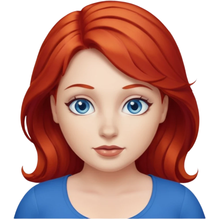 Big booty Pawg with red hair and blue eyes emoji