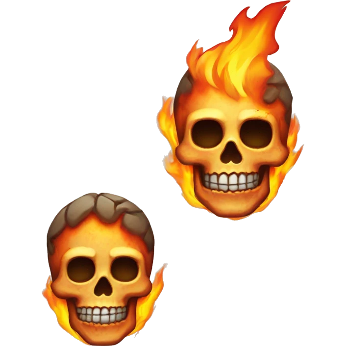 Calavera con fuego  emoji