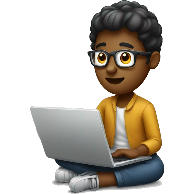 a graphic designer working on a laptop emoji