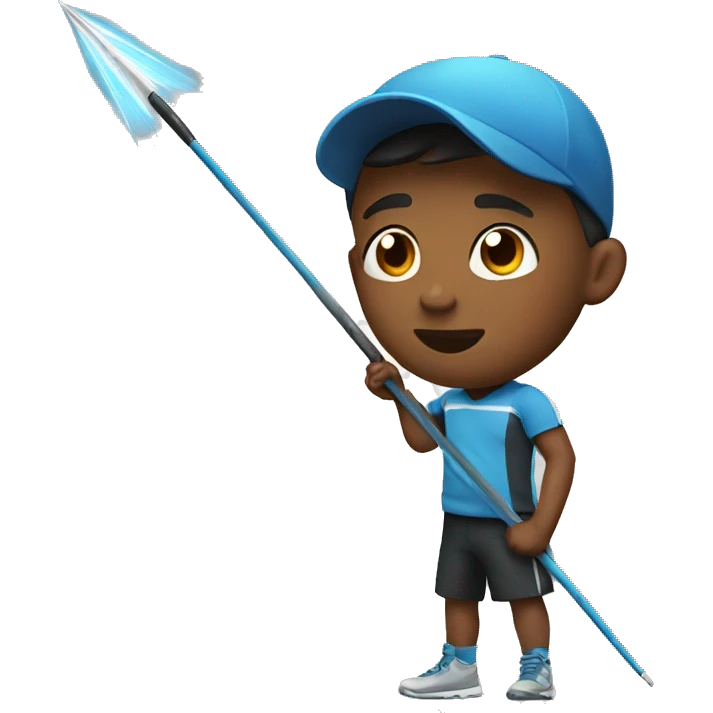 a boy with javelin emoji