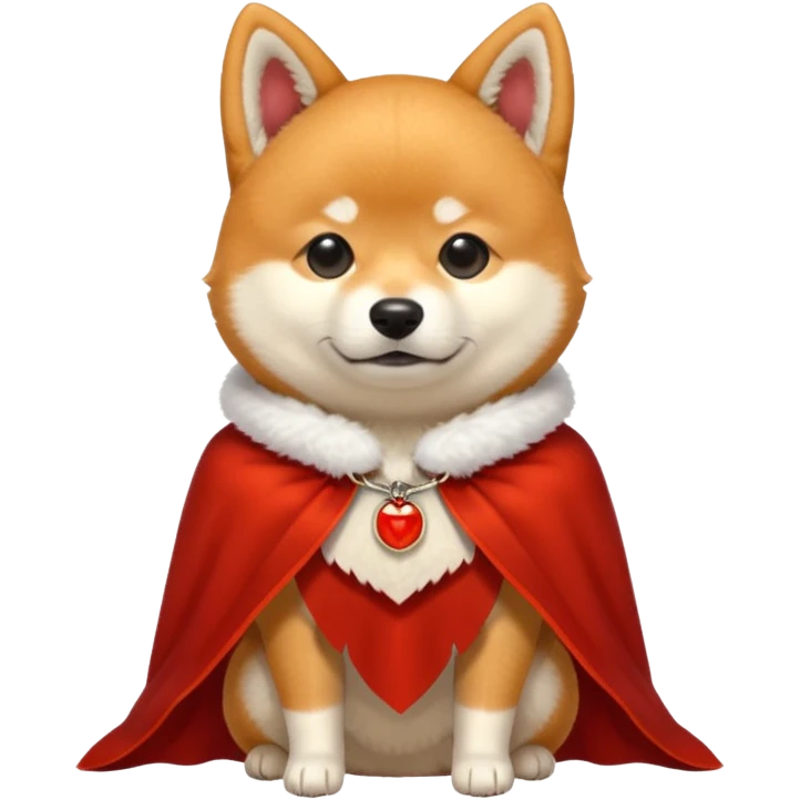 Shiba Dog in demon red collar cloak emoji