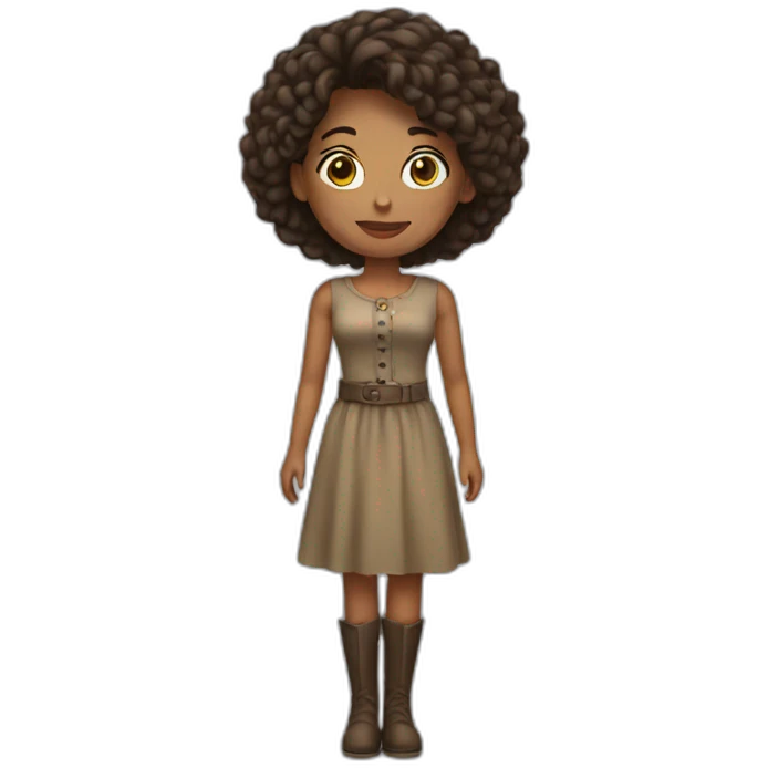 woman with a dress and boots emoji