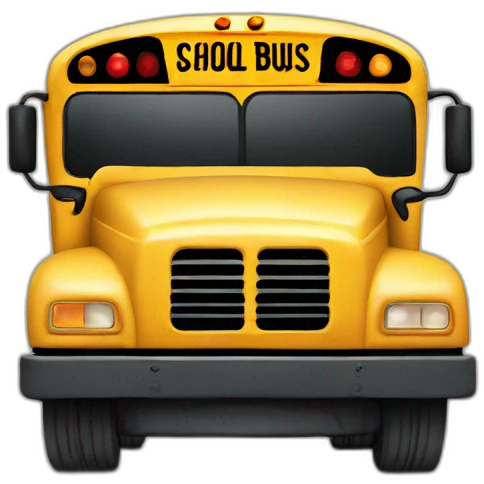 school bus emoji
