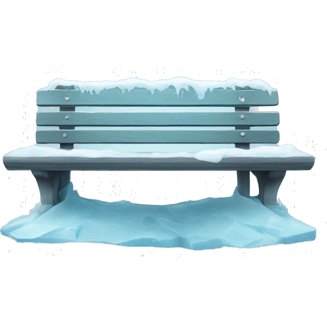 Bench in ice emoji