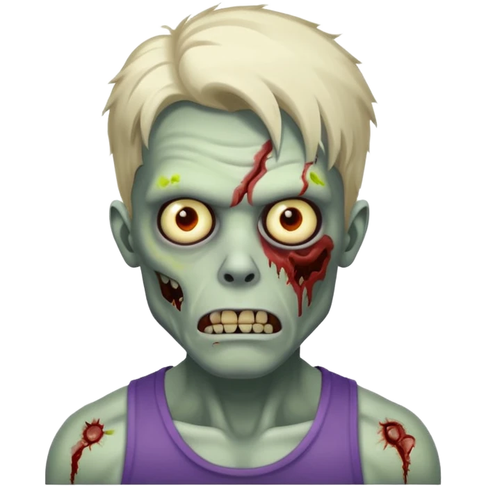 zombie with workout man hair  emoji