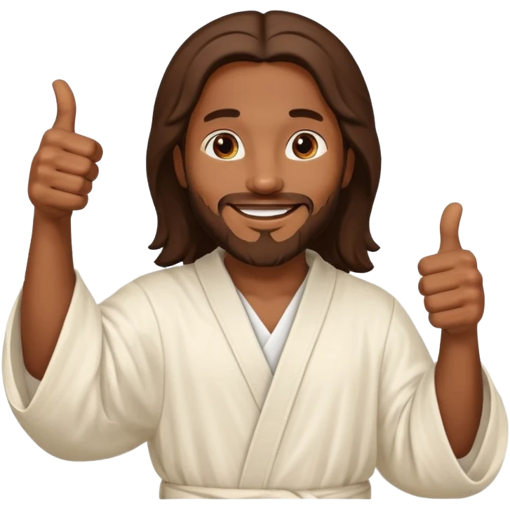 African American Jesus Christ giving the thumbs up emoji