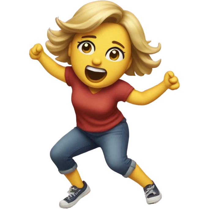 Kristen Wiig dancing and screaming "party!" emoji