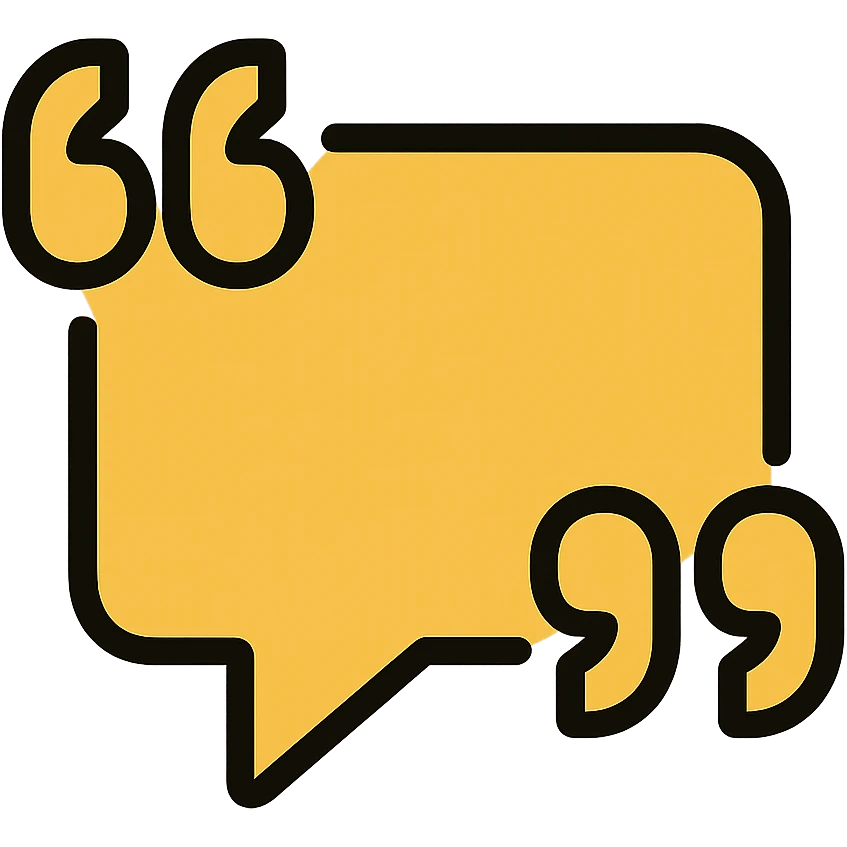 gold and black outlined icon representing Quotes for Instagram emoji
