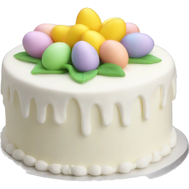Easter white cake emoji