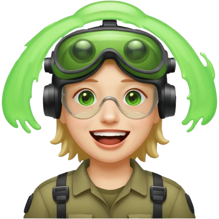 laughing crying face with night vision goggles on emoji