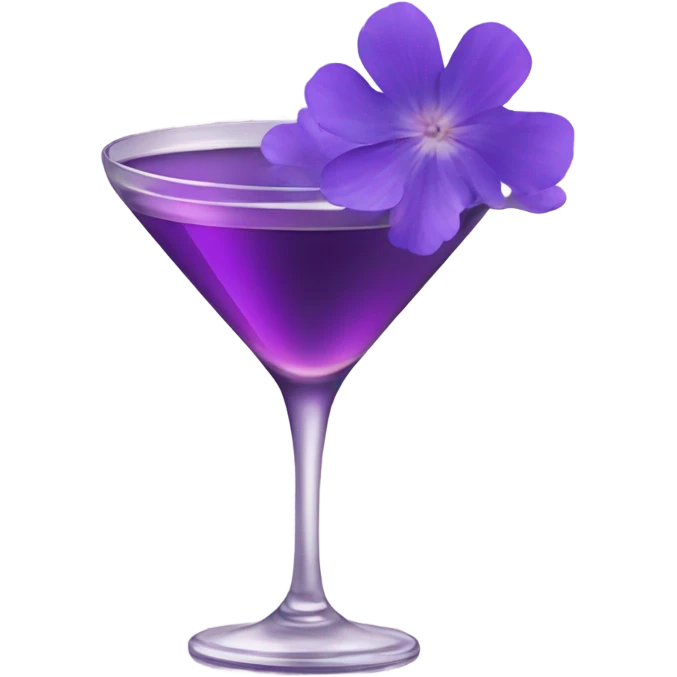Cocktail with purple flowers emoji