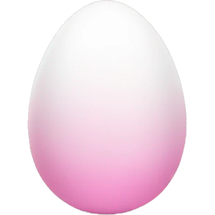 easter light pink white egg gradient emoji