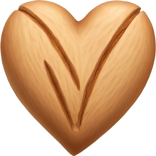 Almond colour heart emoji
