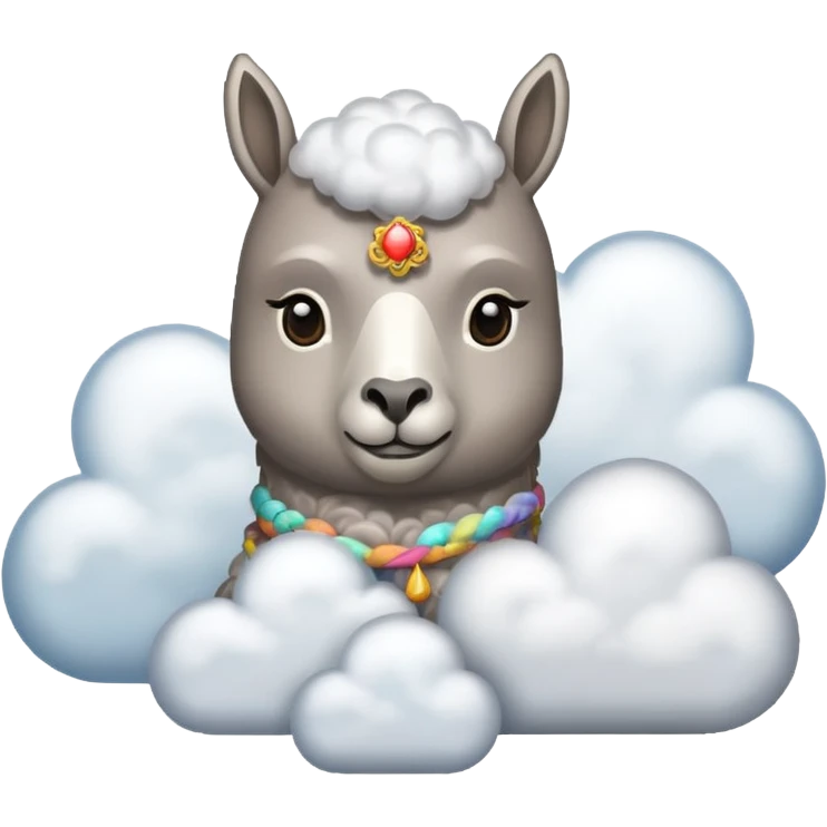 cloud patterned lama emoji