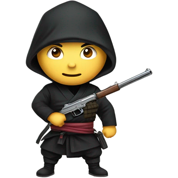 ninja holding gun emoji