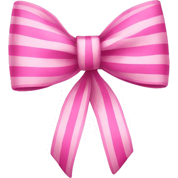 Pink striped bow emoji