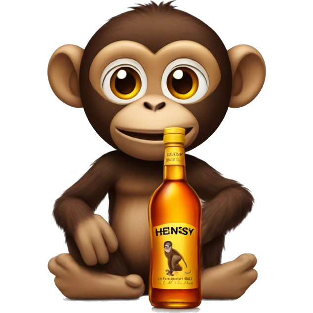 Monkey with Hennessy emoji
