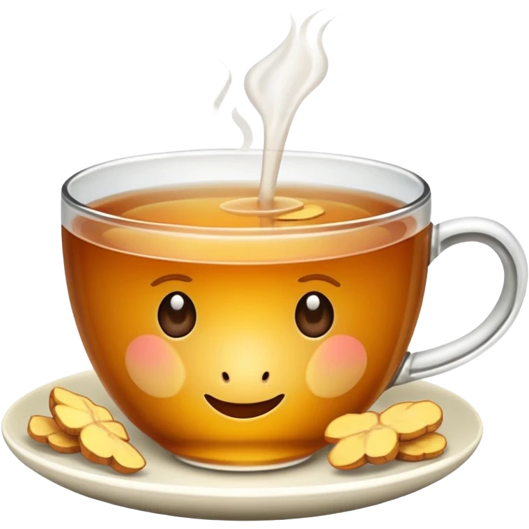 cup of tea with ginger root emoji
