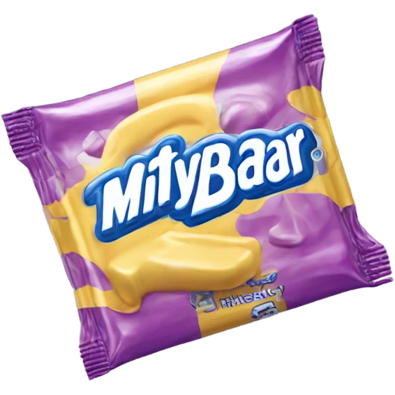 Hyper Realistic Milkybar candy wrapper emoji