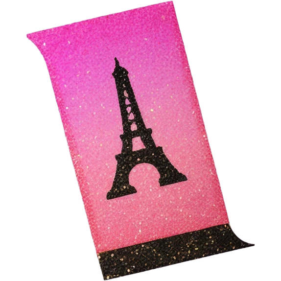 Pink ombre French Revolution guillotine with glitter  emoji