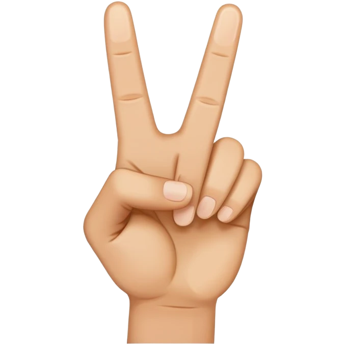 peace sign fingers emoji