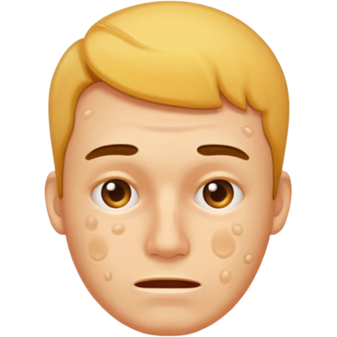 man with lots of acne face emoji