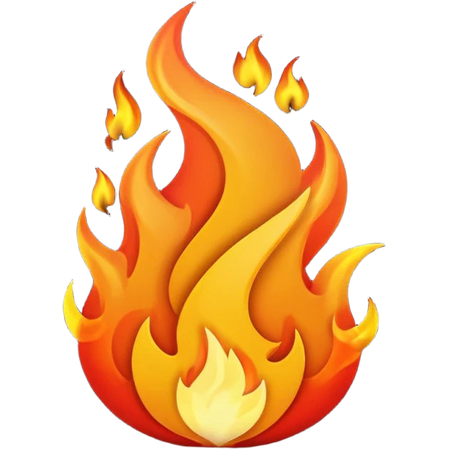 me un fuego soplando por el viento emoji