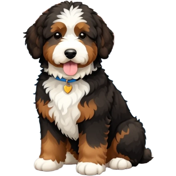Bernedoodle by the Golden Gate Bridge  emoji