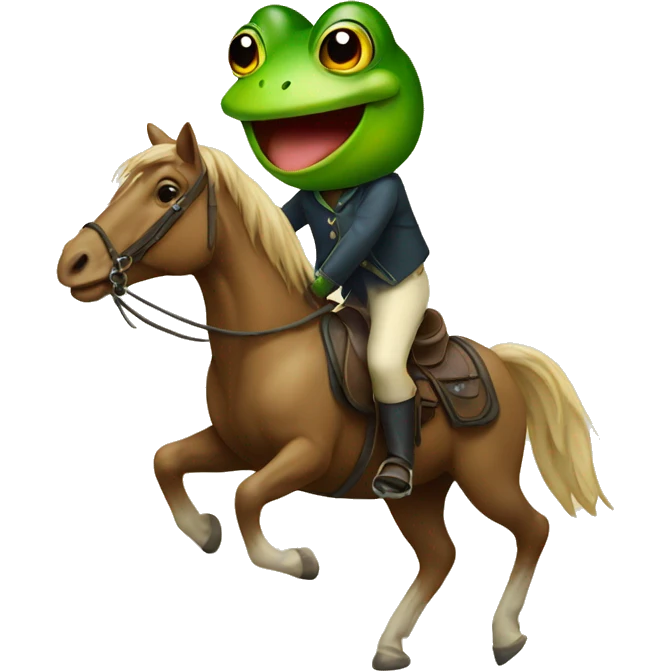 Frog on a horse emoji