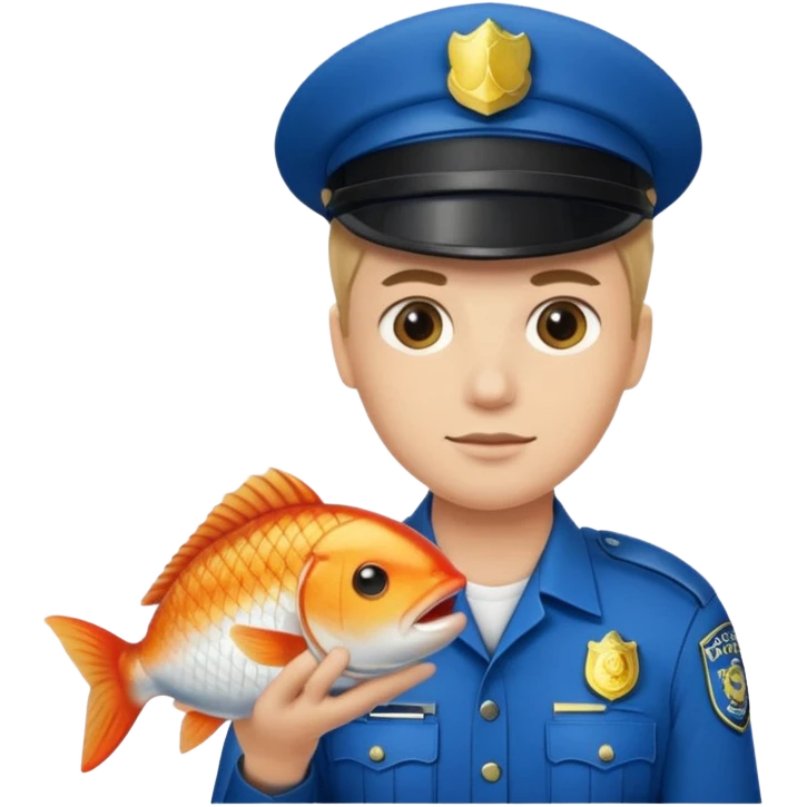 police officer fish emoji