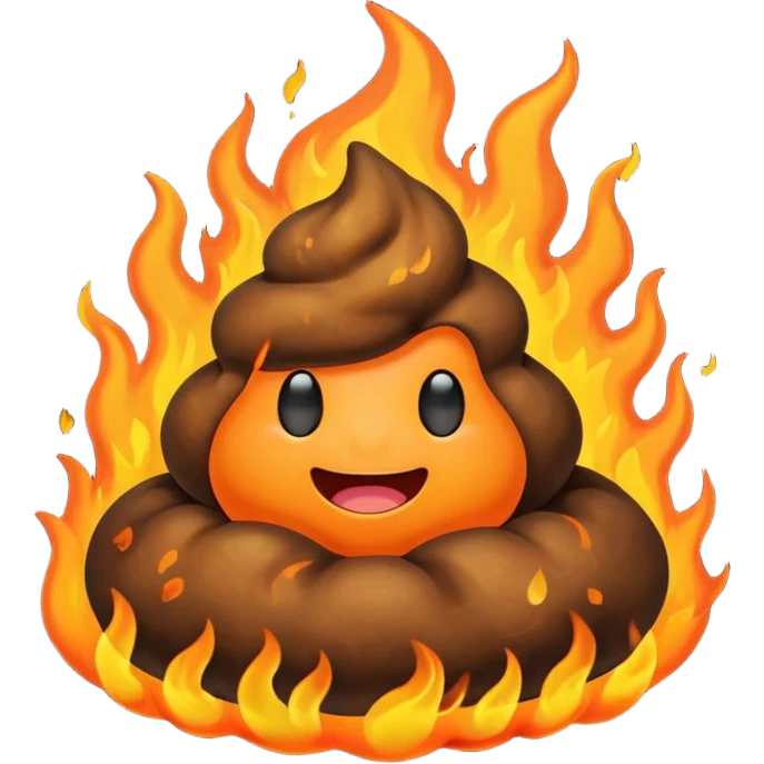poo on fire  emoji