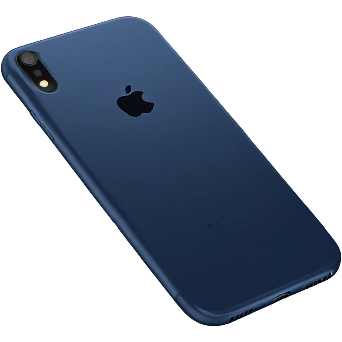 realistic dark blue iphone emoji