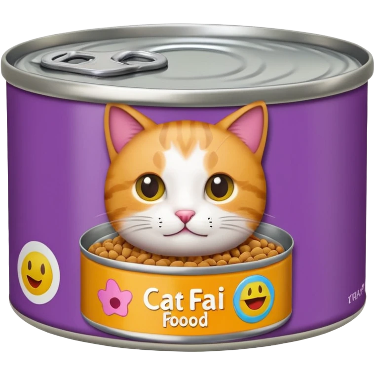 create a can of catfood (make the cat cute) emoji emoji