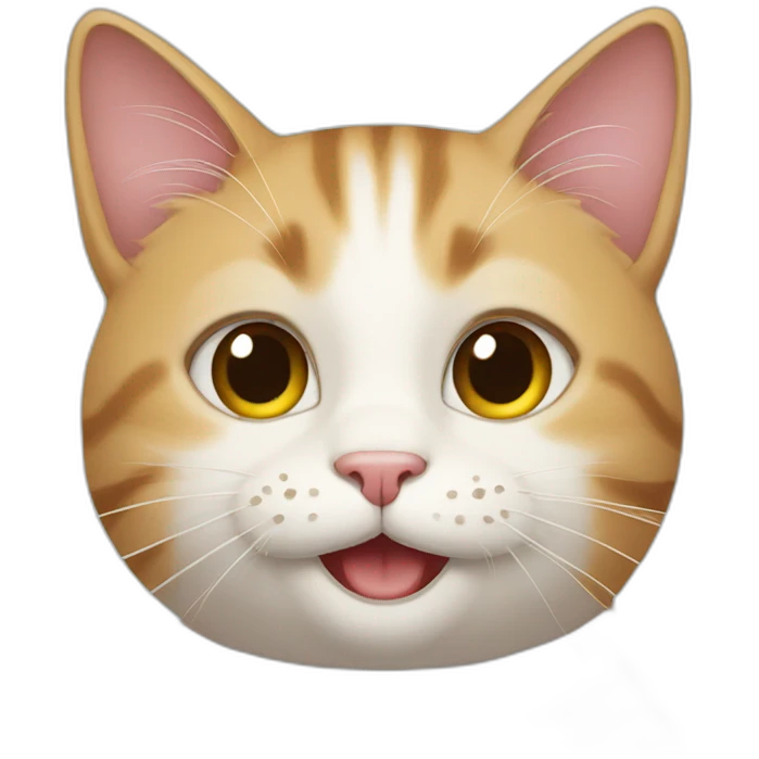 Cat with two smiles emoji