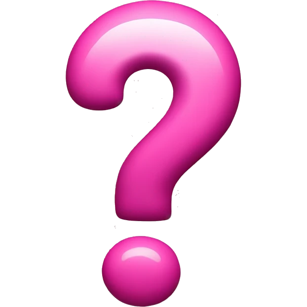 pink question mark emoji