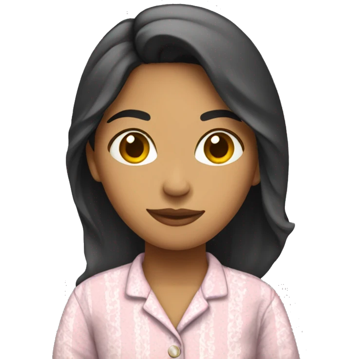 Hispanic female with pajamas  emoji