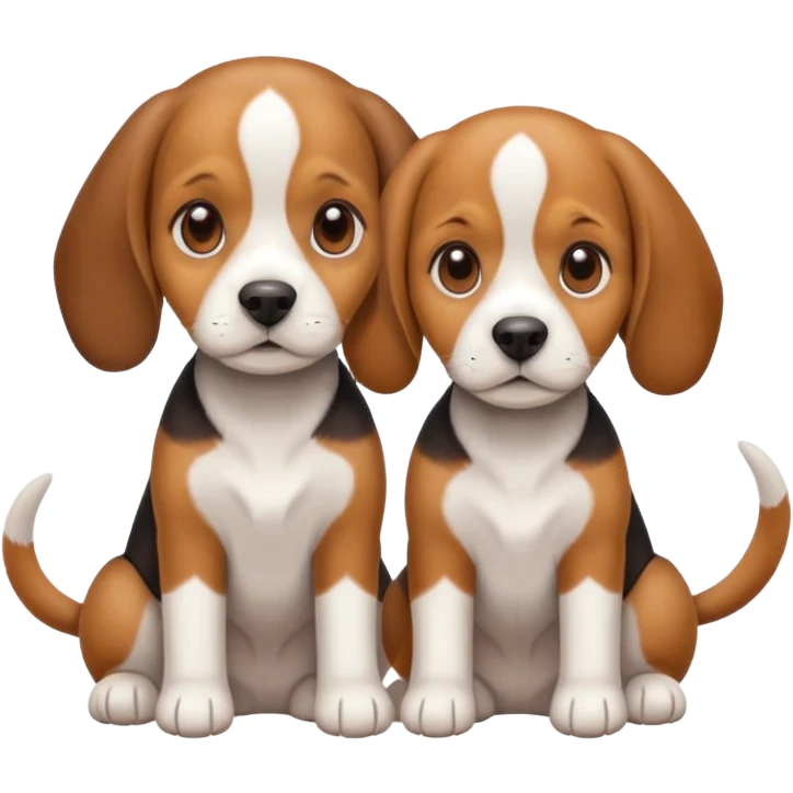 Two beagle sisters emoji