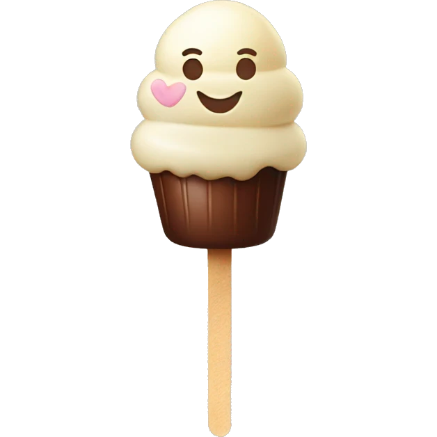 ice cream on a stick with chocolate  emoji