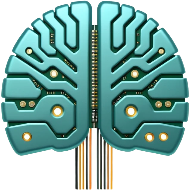 circuit board brain emoji