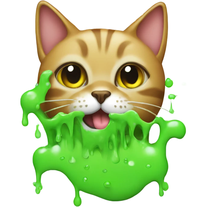 cat covered in slime emoji