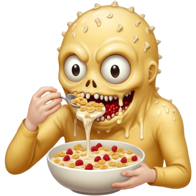 Vomit cereal milk vomit sexy vomit man cereal monster sexy horror emoji