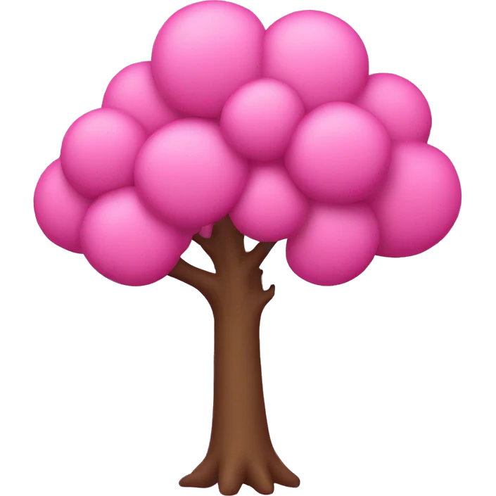 Pink tree emoji